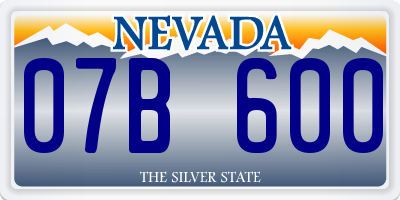 NV license plate 07B600