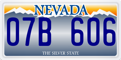 NV license plate 07B606