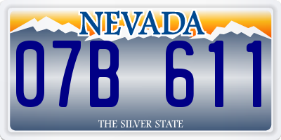 NV license plate 07B611