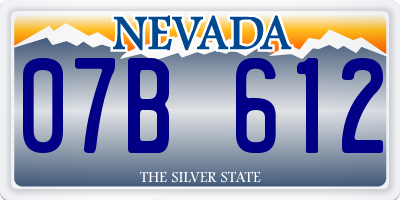 NV license plate 07B612