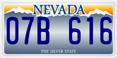 NV license plate 07B616