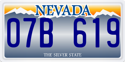 NV license plate 07B619