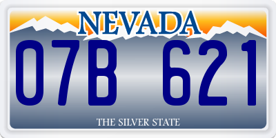 NV license plate 07B621