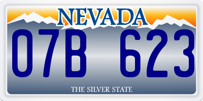 NV license plate 07B623