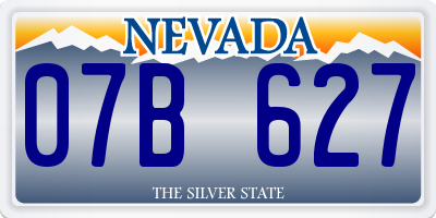 NV license plate 07B627