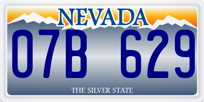 NV license plate 07B629