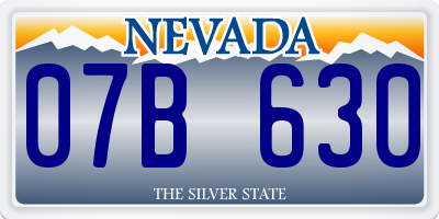 NV license plate 07B630