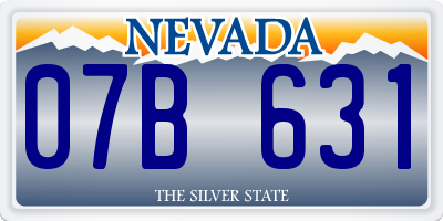 NV license plate 07B631