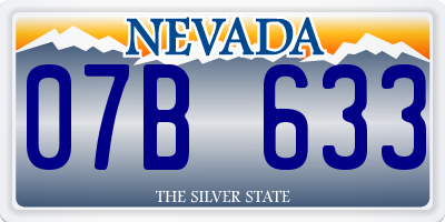 NV license plate 07B633