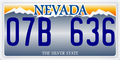 NV license plate 07B636
