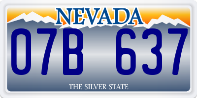 NV license plate 07B637