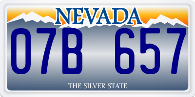 NV license plate 07B657