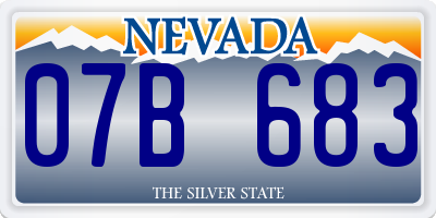 NV license plate 07B683