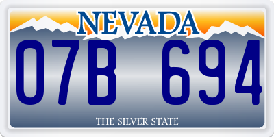 NV license plate 07B694