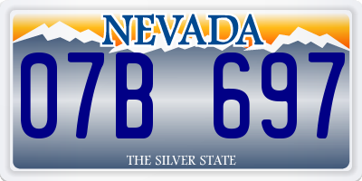NV license plate 07B697