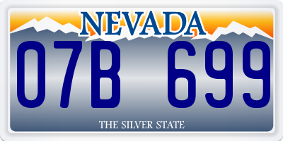 NV license plate 07B699