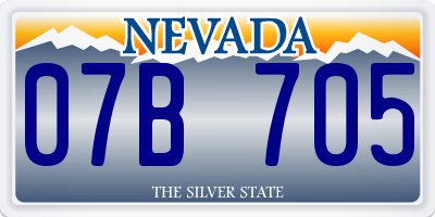 NV license plate 07B705