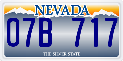 NV license plate 07B717