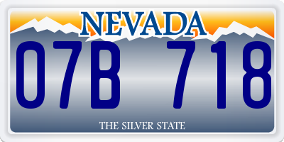 NV license plate 07B718