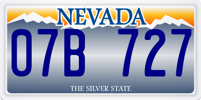 NV license plate 07B727