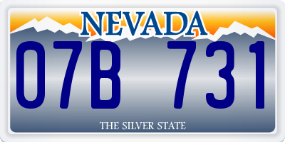 NV license plate 07B731
