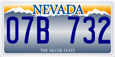 NV license plate 07B732