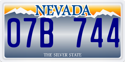 NV license plate 07B744