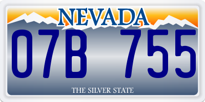 NV license plate 07B755