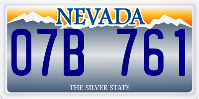 NV license plate 07B761