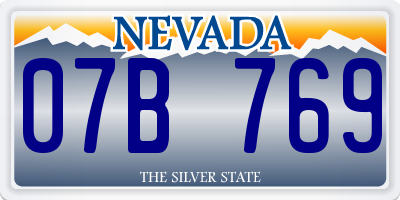 NV license plate 07B769