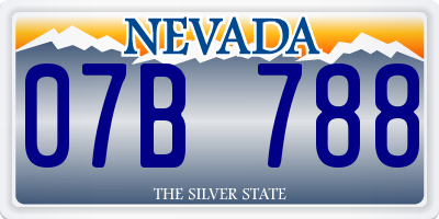 NV license plate 07B788