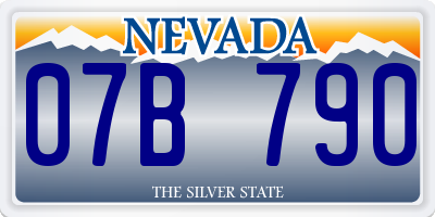 NV license plate 07B790