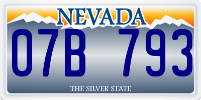 NV license plate 07B793