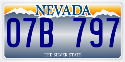 NV license plate 07B797