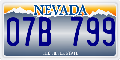 NV license plate 07B799