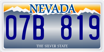 NV license plate 07B819