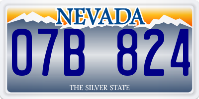 NV license plate 07B824