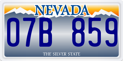 NV license plate 07B859