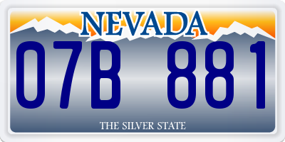 NV license plate 07B881