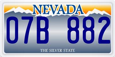 NV license plate 07B882