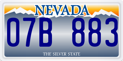 NV license plate 07B883