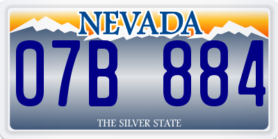 NV license plate 07B884