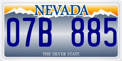NV license plate 07B885