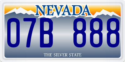 NV license plate 07B888