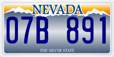 NV license plate 07B891