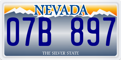 NV license plate 07B897