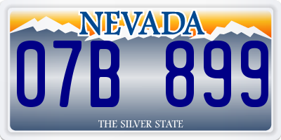 NV license plate 07B899