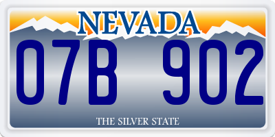 NV license plate 07B902