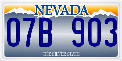 NV license plate 07B903