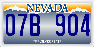 NV license plate 07B904